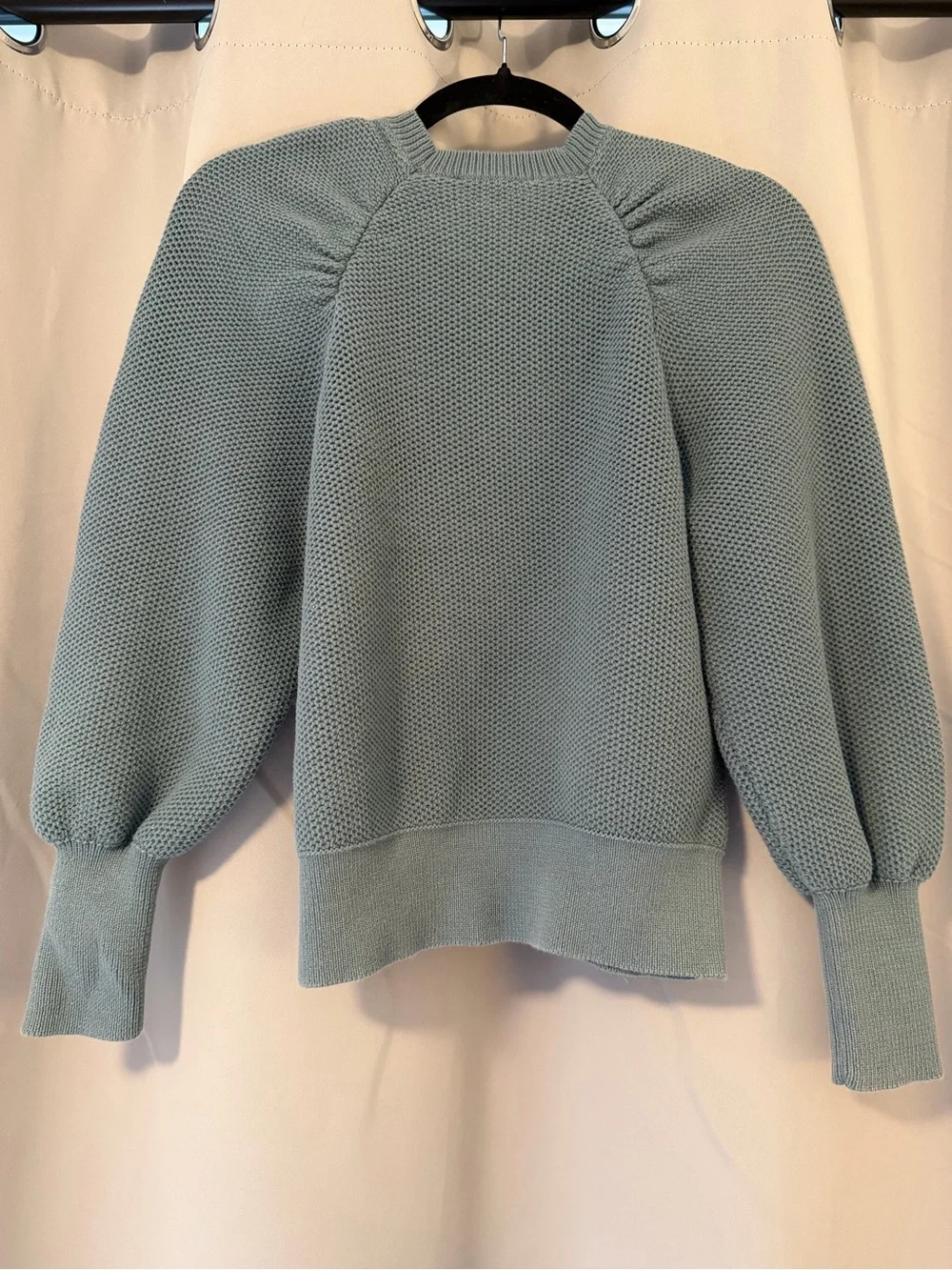 Ann Taylor Puff Sleeve Crewneck Sweater